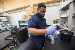 person working in a lab